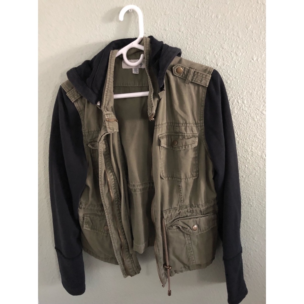 Military green coat